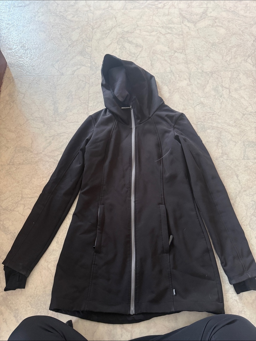 Bench Black Long Hooded Zip Jacket